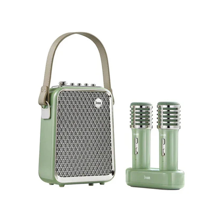 Divoom Songbird HQ Speaker with Karaoke Dual Wireless Microphones - Green - Tashqila Divoom Songbird HQ Speaker with Karaoke Dual Wireless Microphones - Green - Tashqila